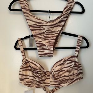 Monday Swimwear tiger print bikini NWT
